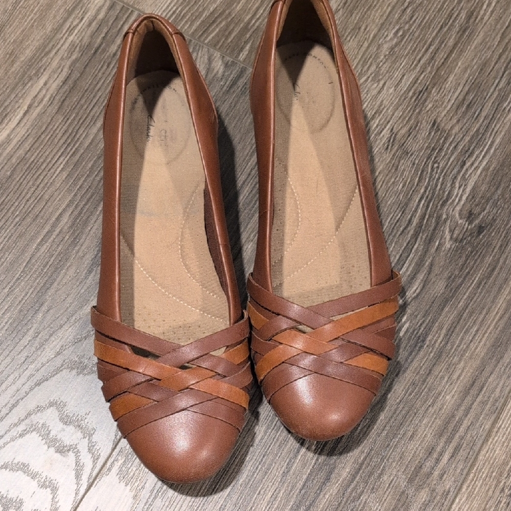 Clarks Brown Leather Loafers